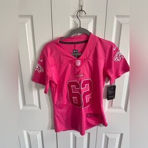 NFL Jason Kelce Pink Jersey Philadelphia Eagles Football Sz Small NWT